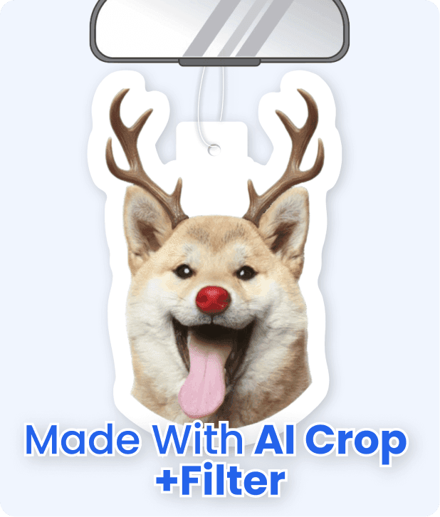 Reindeer dog custom air freshener