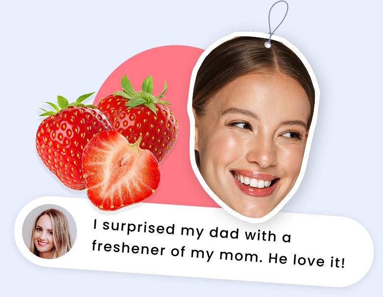 Woman and strawberry